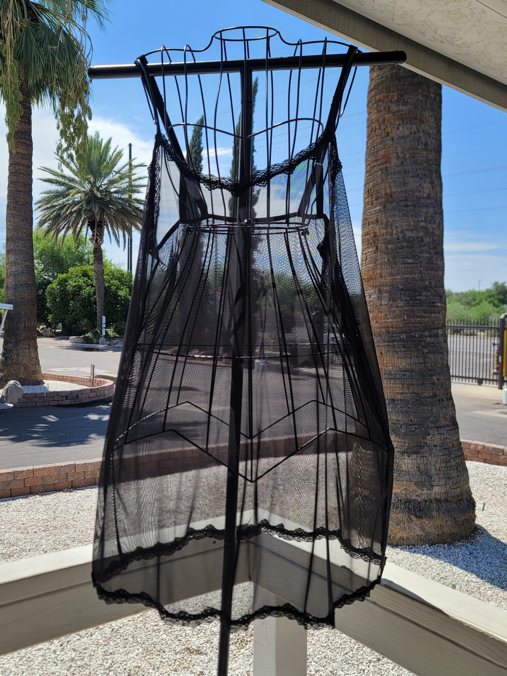 Smart & Sexy Black Sheer Mesh Lingerie Chemise Babydoll Plus Size 3X